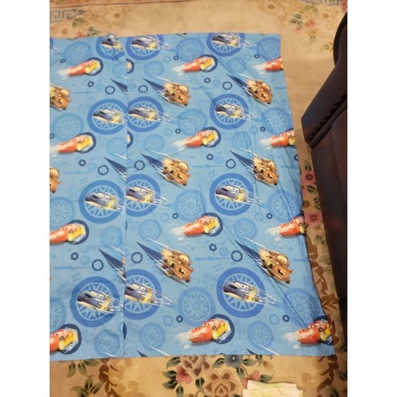 Cars 2 City Limits Disney Pixar Set of 2 Curtain Panels Total W 72" x 59" Down - Picture 2 of 6